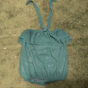 Turquoise green top